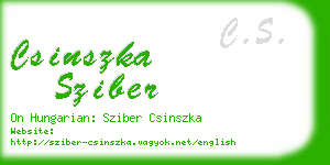 csinszka sziber business card